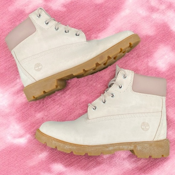 Timberland Classic 6-inch Waterproof Boot Light Pink Nubuck Women Size 8.5 - Picture 8 of 10